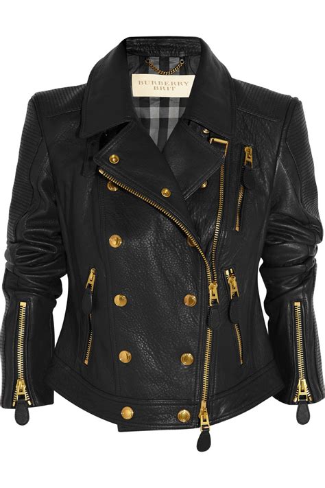 burberry brit hyde leather biker jacket|net a porter Burberry jacket.